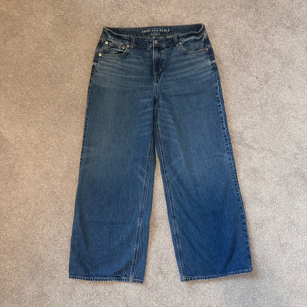 American Eagle Outfitters Blue Wide Leg Jeans